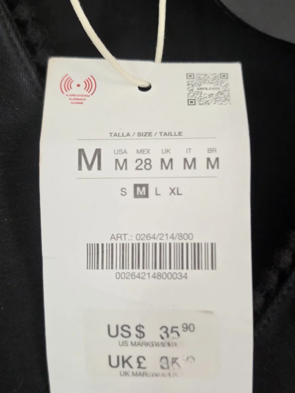 ZARA BRAND SZ MED Tshirt Top with Patterned Puff Sleeves NWT